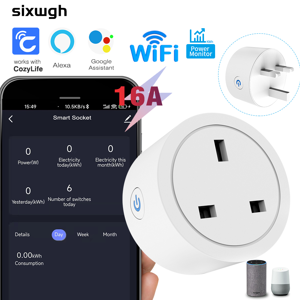Smart Home Or Smart Home - WiFi Smart Socket 16A UK-stekker met