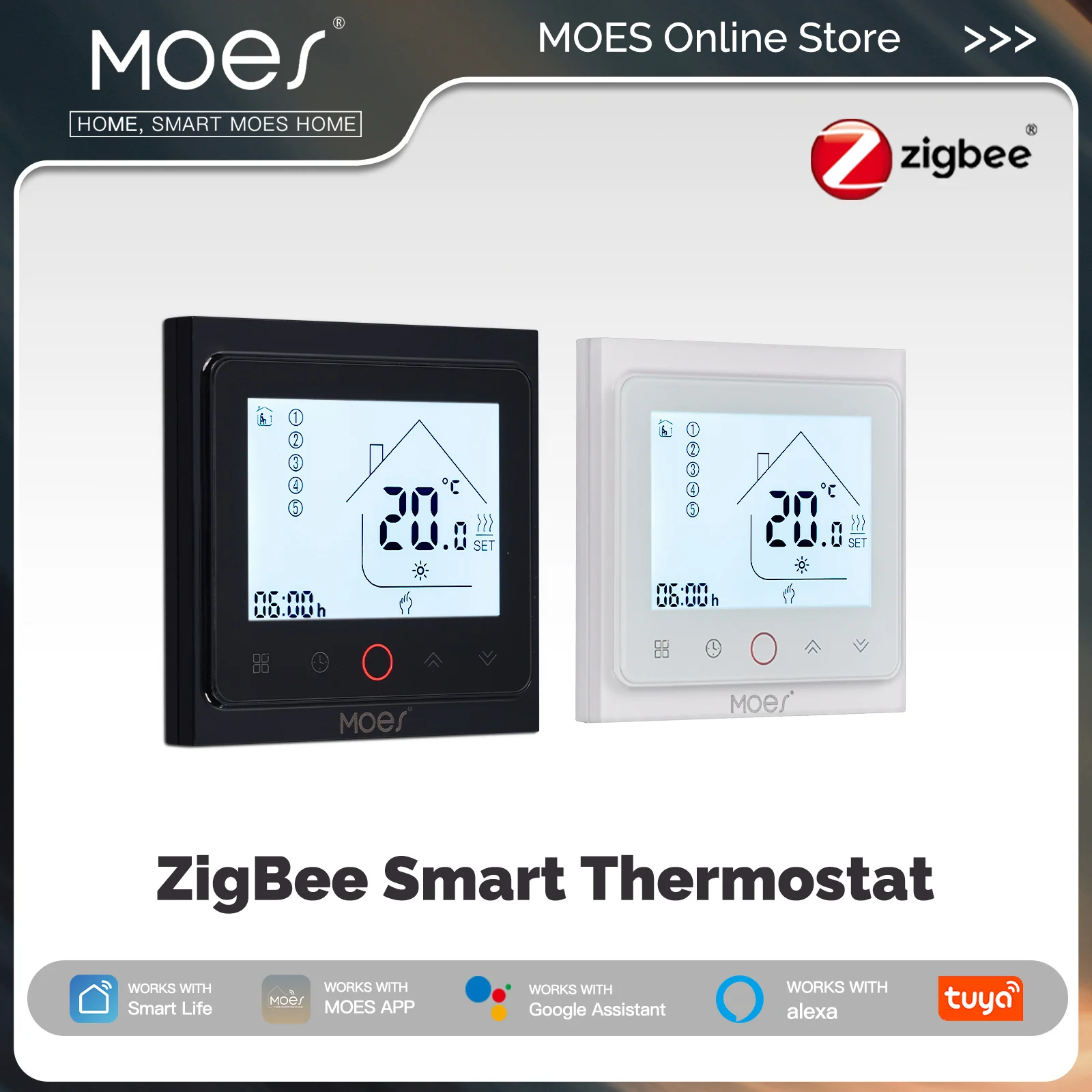 Smart Home Furniture - MOES Tuya ZigBee Slimme Thermostaat Kamertemperatuurregeling