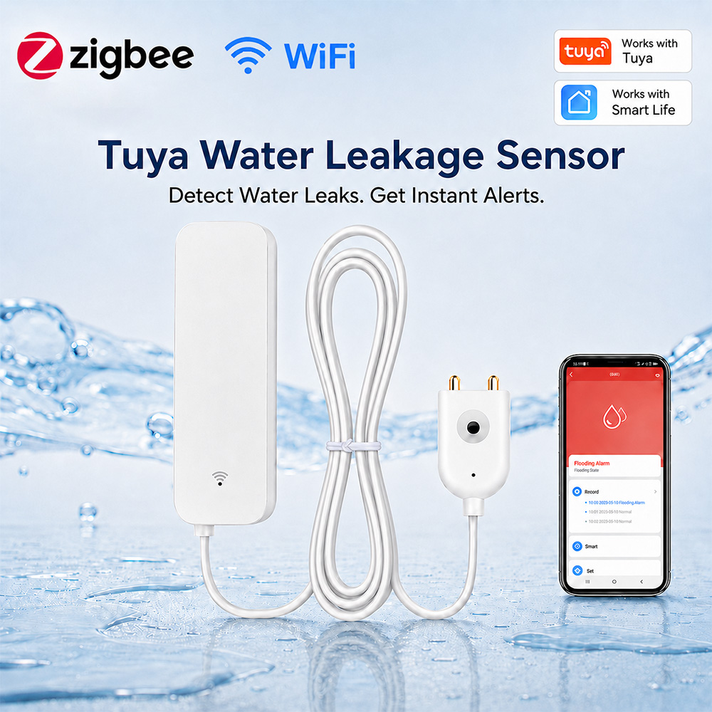 Smart Ir Remote Controller - ZigBee WiFi Waterleksensor Overstromingslekkage Alarmdetector Tuya