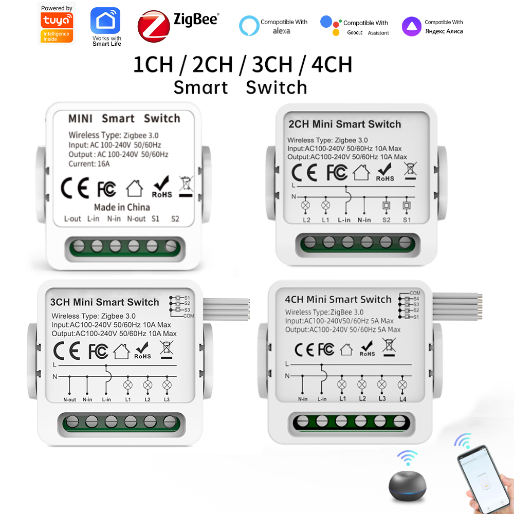 Smart Home Sistem - Tuya Zigbee 3.0 Smart Switch 1/2/3/4-weg