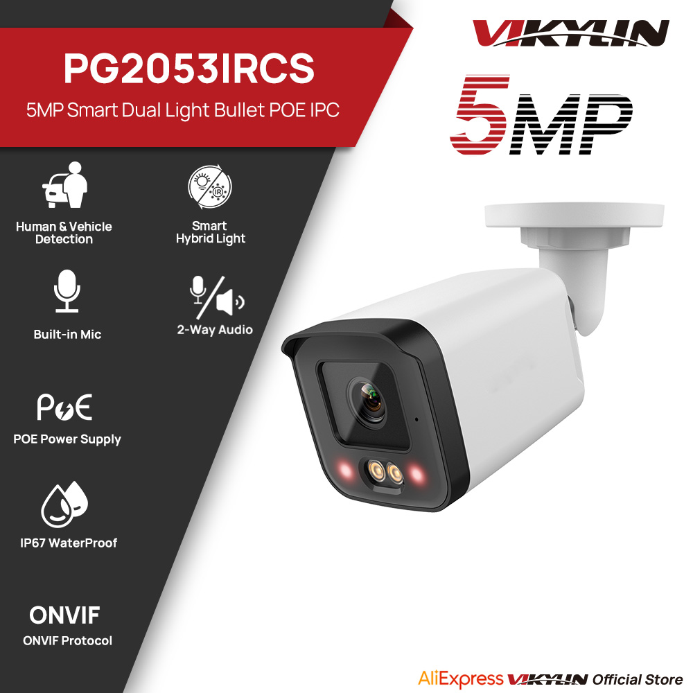 Smart Home Or Smart Home - VIKYLIN IP-beveiligingscamera 5MP Smart Dual Light