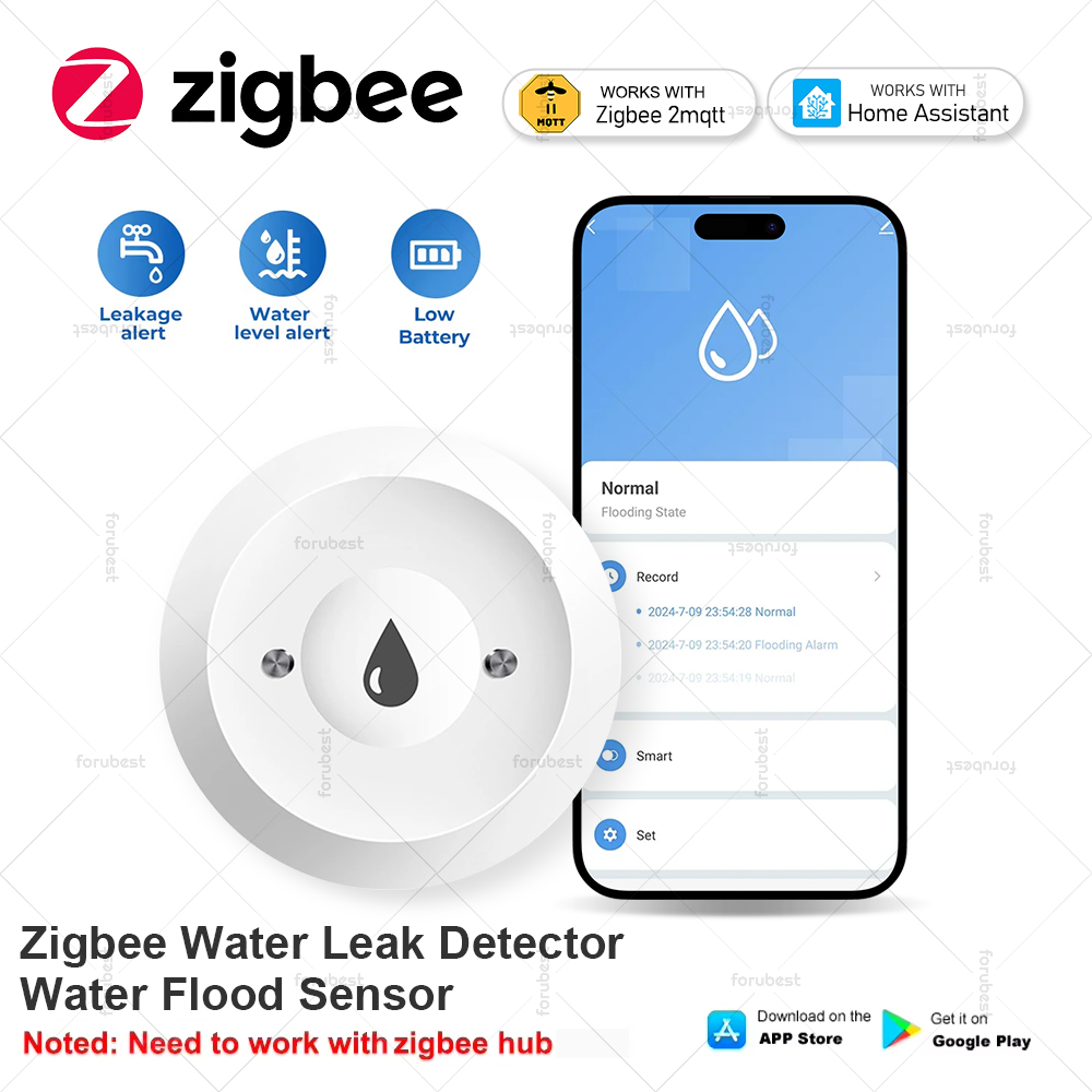 Wifi Water Leak Detector - Smart Zigbee Waterlekkage Sensor Alarm Waterniveau