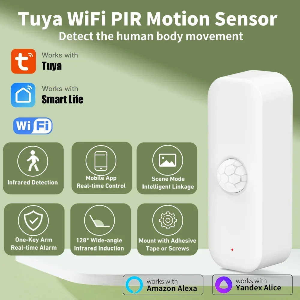 Smart Home Outdoor - Tuya WiFI Bewegingssensor PIR Smart Human