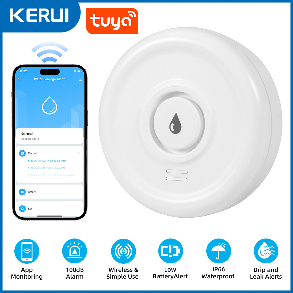 KERUI Tuya Smart Life WiFi Wat - Wifi Water Leak Detector recensie en prijs
