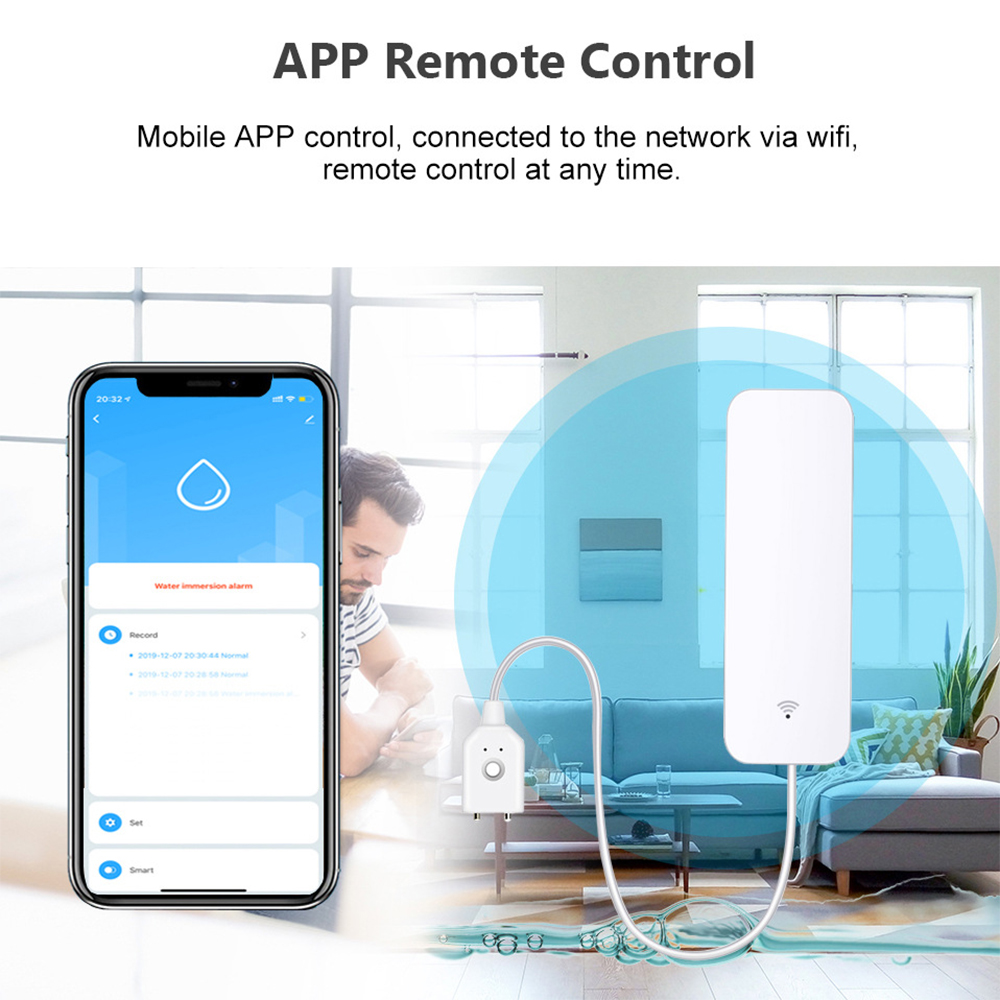 Tuya WiFi waterleksensor, wate - Wifi Water Leak Detector recensie en prijs