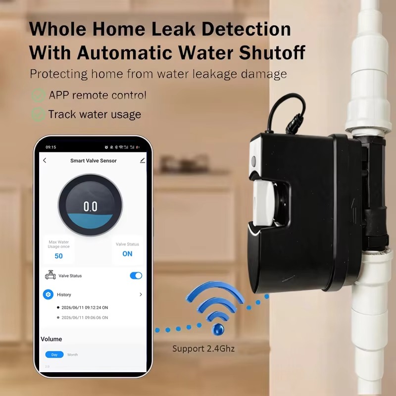 WiFi slimme waterklep met debi - Wifi Water Leak Detector recensie en prijs