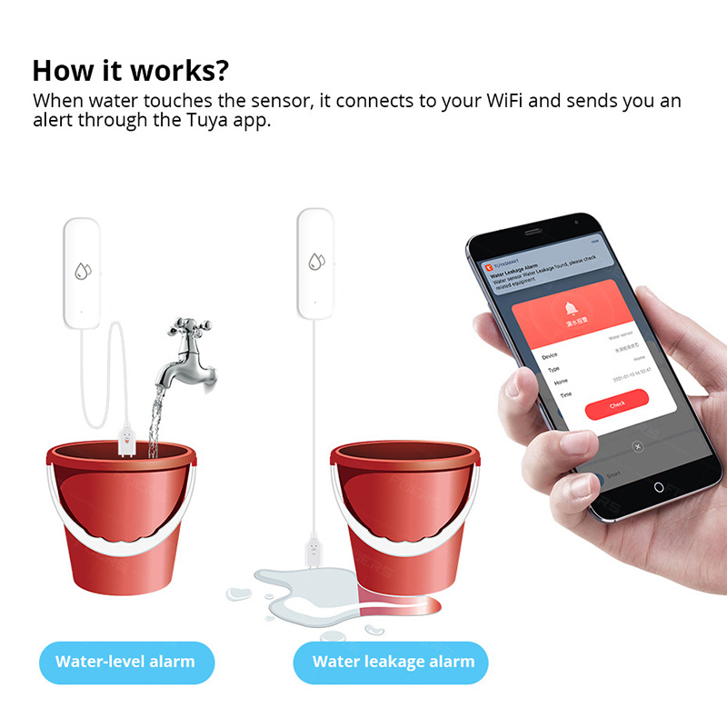 Tuya WiFi Waterlekkage Alarmse - Wifi Water Leak Detector recensie en prijs