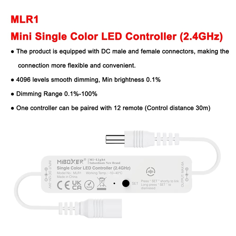 Miboxer MLR2 DC12-24V Mini 2,4 - Smart Ir Remote Controller recensie en prijs